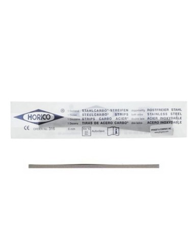 Tiras de Separar Acero 6mm x 0,2mm L 120mm Doble Cara Bolsa 12 uds Horico