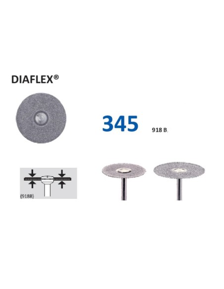 Disco de Diamante Diaflex 345 Doble Cara, Pieza de Mano, 1u Horico