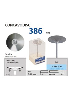 Disco de Diamante ConcavoDisc H 386 220 Rígido, Una Cara, Pieza de Mano, 1u Horico