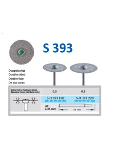 Disco de Diamante Sinterizado Flexible SH 393 Sinterdiaflex Dos Caras, Pieza de Mano 1u Horico