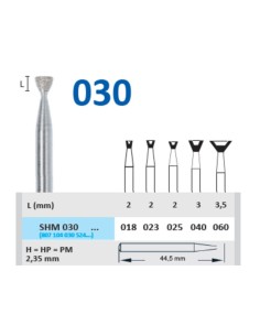 Fresa de Diamante Sinterizado SHM 030 Cono Invertido, Pieza de Mano 1u Horico