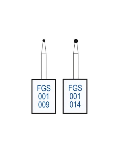 Fresa Diamante Turbina FGS 001 Fig. 801 Bola, Corto, Clínica 5 unidades Horico
