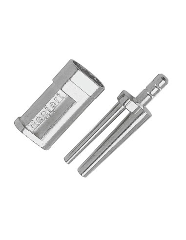 Bi-Pin Corto con Manguito, Guía Doble, Pin de Modelado Metal Niquelado, 1000 uds Renfert