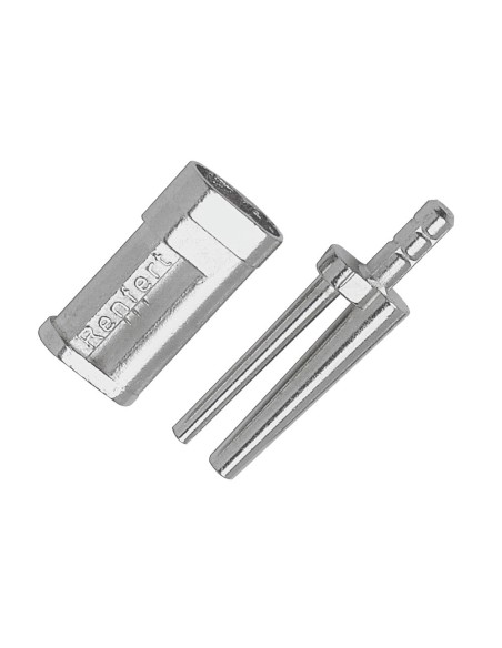 Bi-Pin Corto con Manguito, Guía Doble, Pin de Modelado Metal Niquelado, 1000 uds Renfert