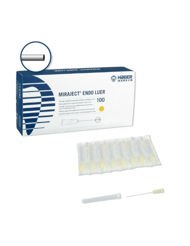 Agujas de Irrigación Miraject Endo Luer 30G 0,3x40mm 100 uds Hager & Werken