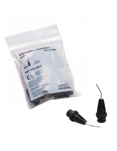 Cánulas de Aplicación Ø0,9mm Negro Tetric EvoFlow Bolsa Reposición 20 unidades Ivoclar Vivadent
