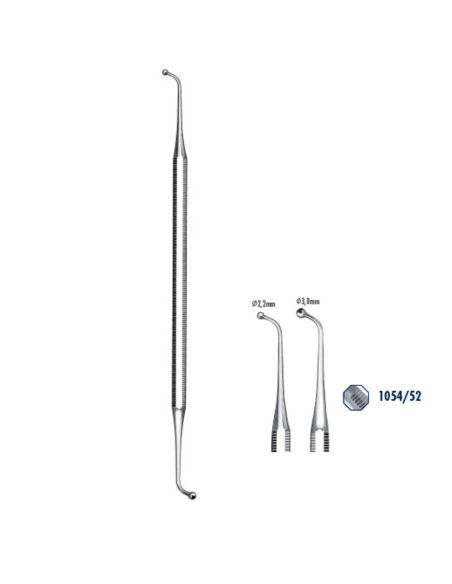 Instrumento de Obturación Hopson Redondo 3mm - 2,2mm Mango Octogonal Carl Martin