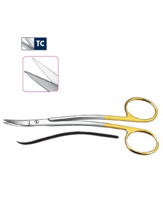 Tijeras para Encía La Grange TC 12cm Curvada Dentada Carl Martin