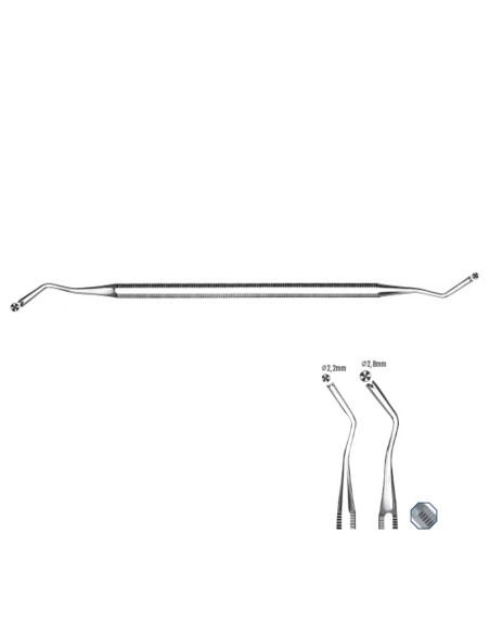 Instrumento Obturador Mall Llenado, Doble 2,2mm y 2,8mm Mango Octogonal Carl Martin