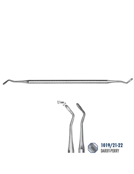 Excavador Darby-Perry Doble 2,1mm - 2,1mm Mango Octogonal Carl Martin