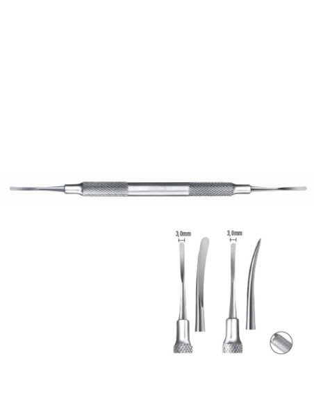 Periostótomo de WIJS Doble 3,0 - 3,0mm Cirugía Periodontal Mango Ergoform Carl Martin
