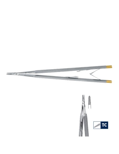 Porta-Agujas Castroviejo Microcirugía Tungsteno Carl Martin