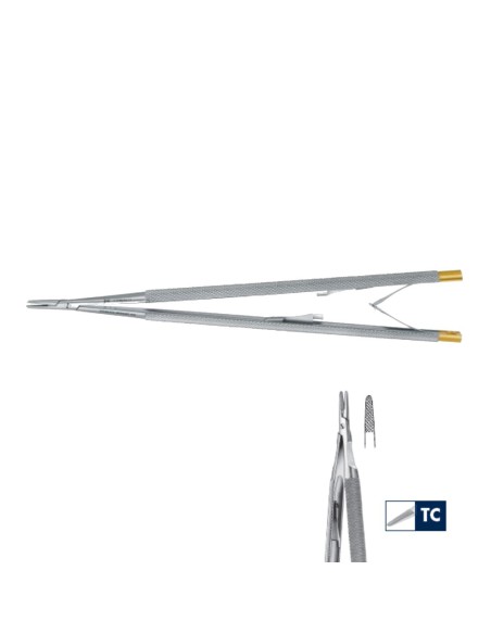 Porta-Agujas Castroviejo Microcirugía Tungsteno Carl Martin