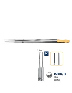 Pinza Anatómica Gerald 18cm Recta con Pasador TC LS, Cirugía Oral Carl Martin 2