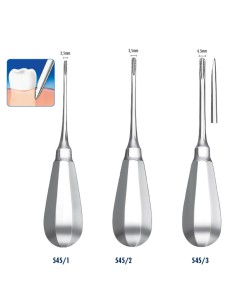 Elevador de Raíces Lindo-Levien Hoja Dentada 2,5mm o 3,5mm o 4,5mm Carl Martin