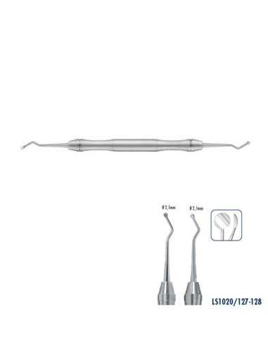 Excavador Doble 2,1mm - 2,1mm Cuchara Ovalada Liquid Steel Carl Martin
