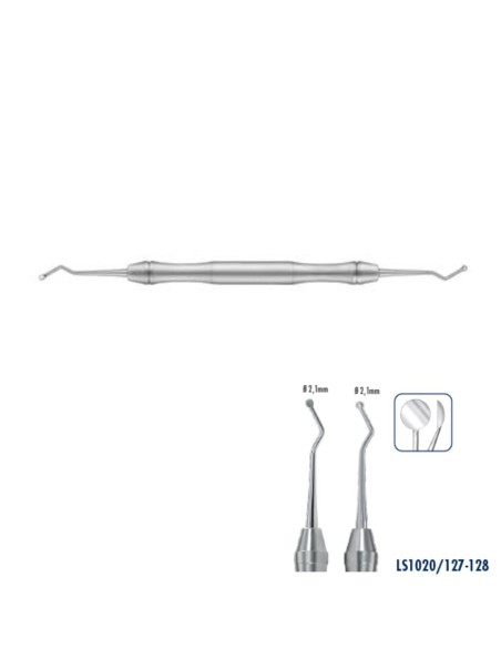 Excavador Doble 2,1mm - 2,1mm Cuchara Ovalada Liquid Steel Carl Martin