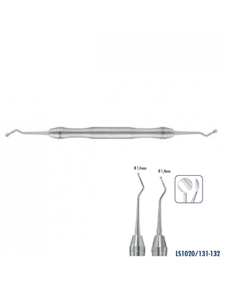 Excavador Doble Cuchara Ovalada 1,4mm - 1,4mm Liquid Steel Carl Martin