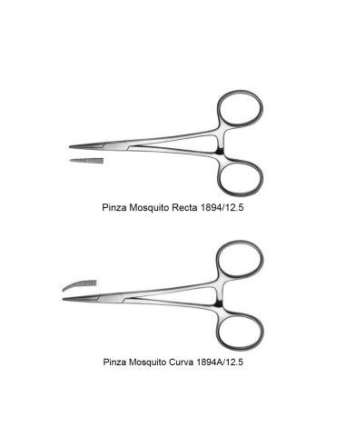 Pinzas Mosquito 12,5 cm de Recta (1894) o Curva (1894A)Carl Martin