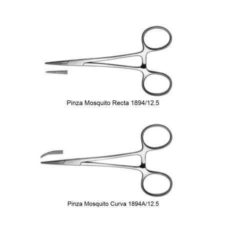 Pinzas Mosquito 12,5 cm de Recta (1894) o Curva (1894A)Carl Martin