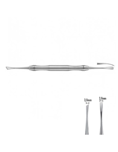 Periostótomo Glickmann Mini 3,0mm - 3,0mm Liquid Steel Carl Martin