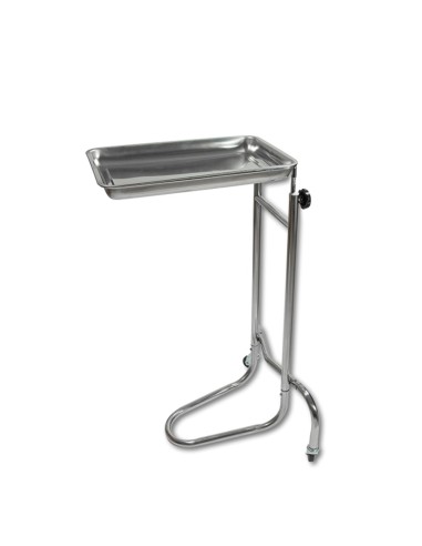 Carrito con 2 Ruedas, Apoyo y Bandeja Extraíble, Acero Inox, Mestra