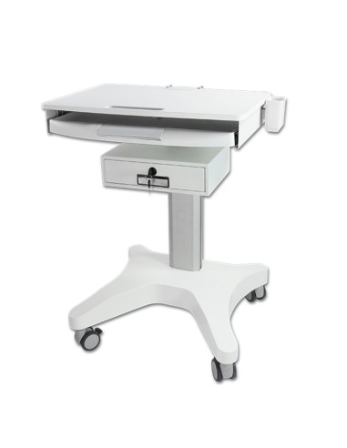 Carrito para Escaner Intraorral con 4 Enchufes y Cajón de Mestra