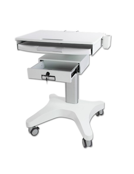 Carrito para Escaner Intraorral con 4 Enchufes y Cajón de Mestra