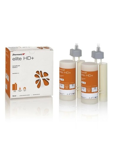 Elite HD+ Maxi Putty Soft Normal Set, Silicona Adición, 2 cartuchos 380ml Zhermack