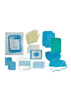 Set Protección Quirúrgica Implantología Estéril, 18 piezas, Implaset Omnia