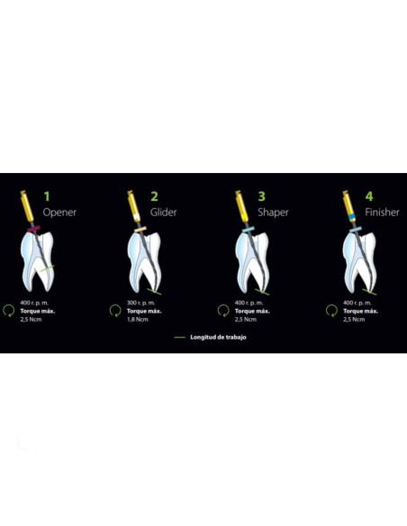 HyFlex EDM OGSF Secuencia Set 21mm o 25mm Conformado 4 unidades Coltène