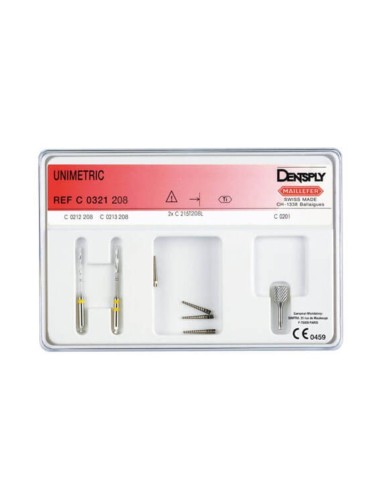 Unimetric Demo Kit 208 Fresas + Poste + Llave Maillefer