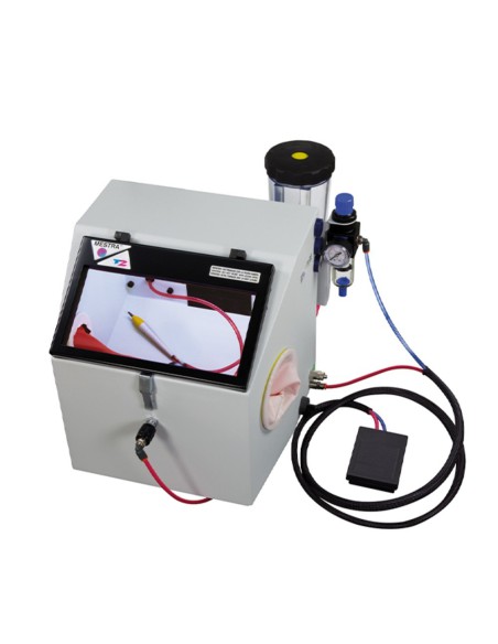 Chorreadora de Arena Terra II con LED, Pistola Estática y 1 vaso