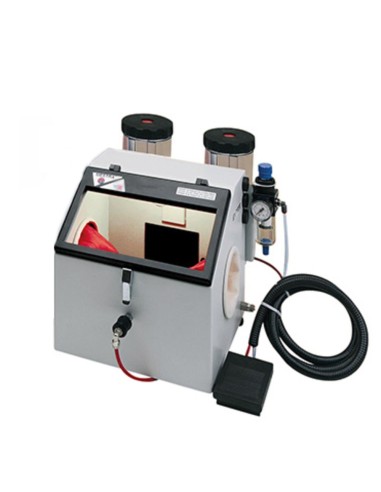 Chorreadora de Arena T3 con LED, Pistola Fija, Boquillas Móviles y 2 Depósitos, Mestra