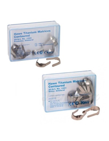 Matrices de Titanio Contorneadas, Bilateral Caja 30 unidades Kerr Hawe