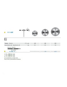 Disco Diamante 911HEF.104 Extra Fino, PM Laboratorio, Cerámicas, 1 unidad Komet