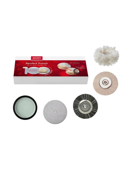 Renfert Polish Kit de Pulido Todo en 1, Aniversario, 5 piezas + pasta