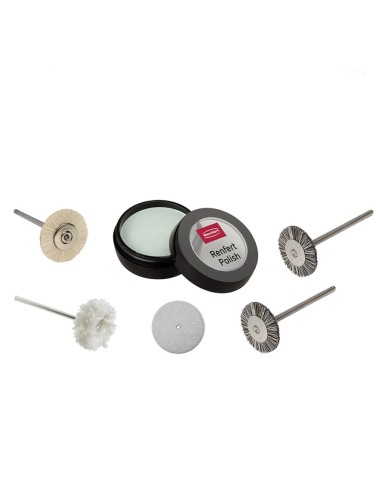 Renfert Polish Kit de Pulido Todo en 1, Aniversario, 5 piezas + pasta