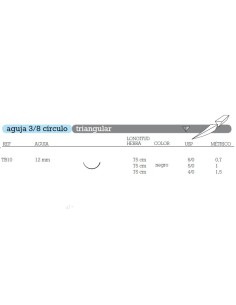 Sutura Seda Trenzada Negra