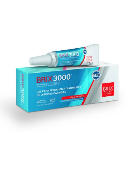 Brix 3000 Gel Enzimático Removedor de Caries Atramático Tubo 3ml.