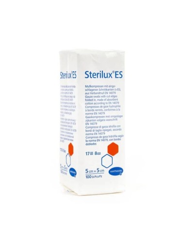 Gasas Algodón Sterilux ES-K 5x5cm 17hilos 8C No estériles Caja 100 uds Hartmann