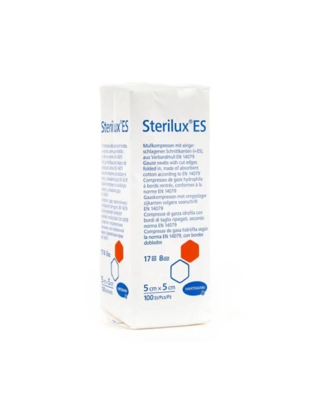 Gasas Algodón Sterilux ES-K 5x5cm 17hilos 8C No estériles Caja 100 uds Hartmann