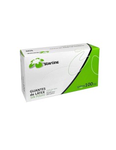 Guantes de Látex, Sin Polvo, Caja 100 unidades Starline