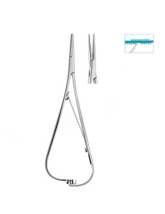 Instrumento para Ligaduras Portaagujas Punta Fina Recta 14 cm Carl Martin