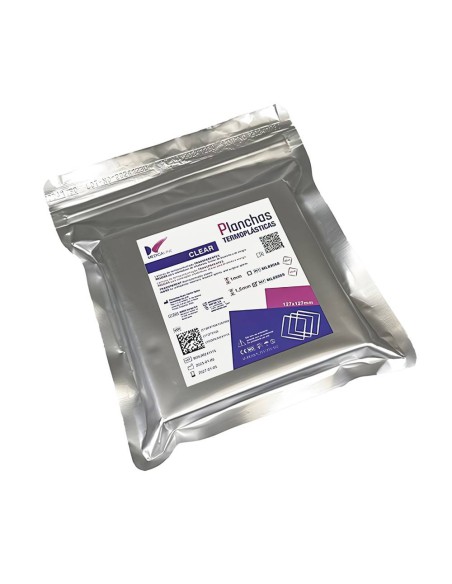 Planchas Termoplásticas Rígidas Clear 1,5mm 127x127mm Transparente 15 uds Medicaline
