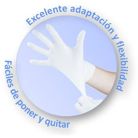 Guantes de Nitrilo Sin Polvo, Ambiestros, No Estériles, Rosa Caja 100 unidades Medicaline