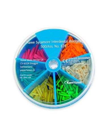 Surtido de Cuñas Interdentales Hawe con Dispensador 500uds