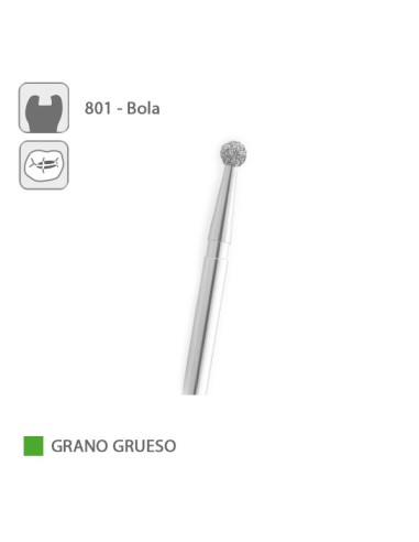Fresa Diamante Bola 801 Grano Grueso FG