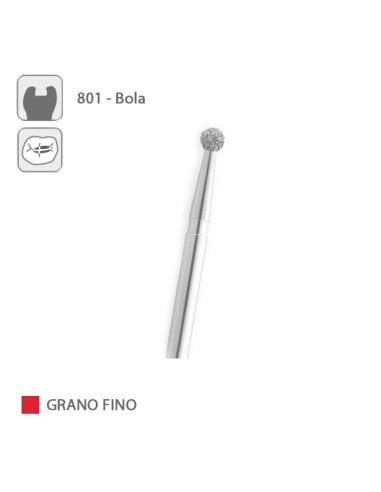 Fresa Diamante Bola 801 Grano Fino FG