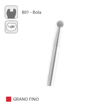 Fresa Diamante Bola 801 Grano Fino FG